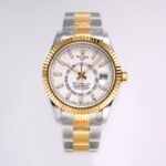 Rolex Sky-Dweller replica watches 10 colors - white oystersteel and yellow gold