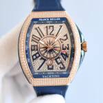 FRANCK MULLER VANGUARD V 45 SC DT D Yachting Crazy Hours (OG.BL) replica watches - Golden