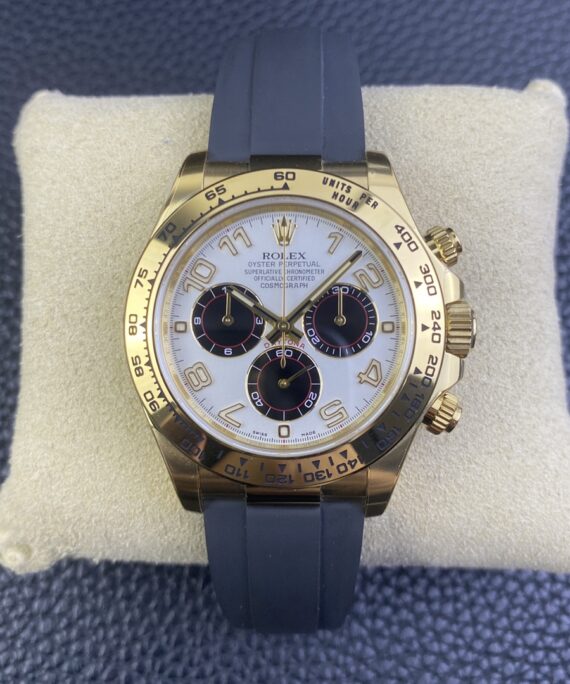 Rolex Daytona white black arab serviced 02/2022 box papers Replica